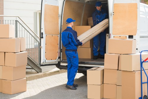 Man and van loading furniture for a Bermondsey move