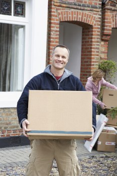 Professional house movers preparing a Bermondsey home move