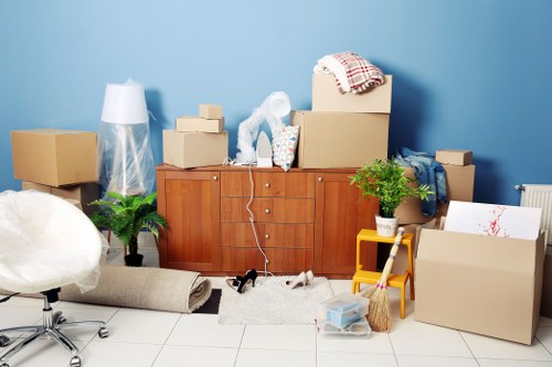 Loading boxes and furniture for a local Bermondsey move