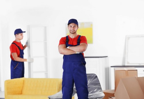 Careful loading of boxes and furniture for a local move