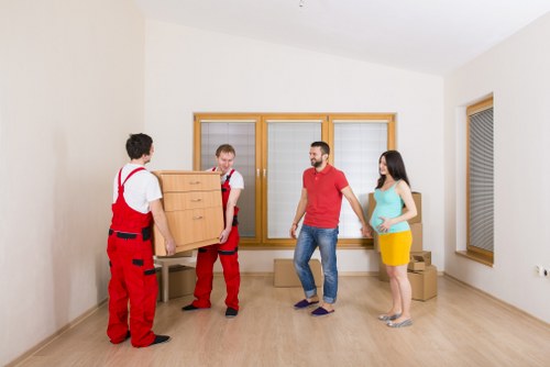 Bermondsey removals team preparing a local home move
