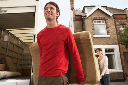 Loading furniture into a removals van for a Bermondsey relocation