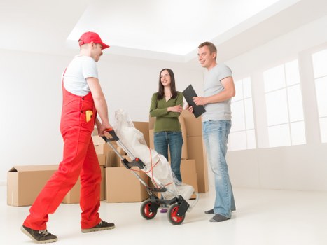 Local packing team preparing boxes for a Bermondsey flat or office